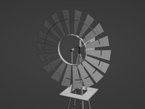 Metal Frame Windmill Model 3D