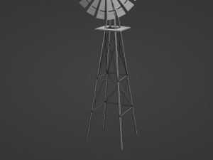 Metal Frame Windmill Model 3D