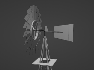 Metal Frame Windmill Model 3D