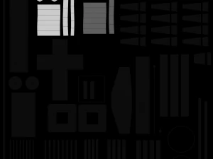 Metal Frame Windmill 3D Model