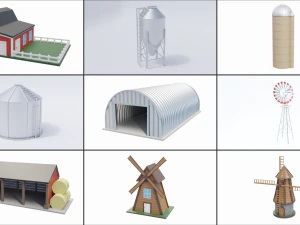 Farm Building Collection 2 3D Model