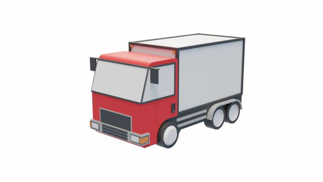 Box Truck 3D Model .c4d .max .obj .3ds .fbx .stl .blend 