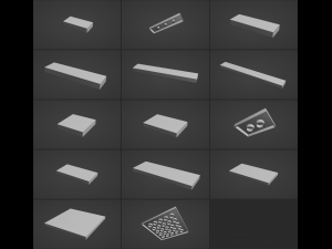 Lego Brick Tile Collection 3D 모델