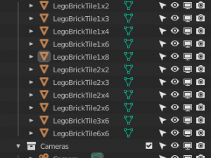 Lego Brick Tile Collection 3D 모델