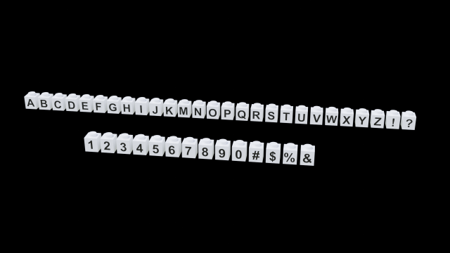 Lego Brick Letter Collection 3D 모델 .c4d .max .obj .3ds .fbx .stl .blend 