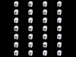 Lego Brick Letter Collection 3D 모델