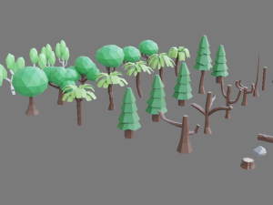 Assorted Tree Collection 3D Model