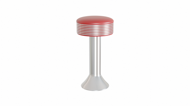 Retro Bar Stool 1 Modelo 3D .c4d .max .obj .3ds .fbx .stl .blend 