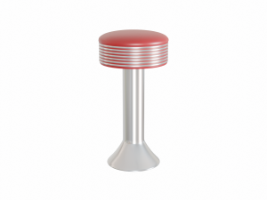 Retro Bar Stool 1 Model 3D