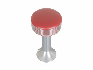 Taburete de bar retro 1 Modelo 3D