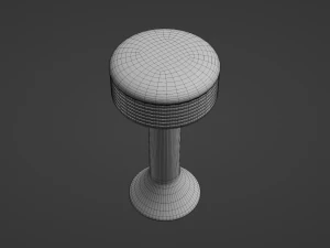 Taburete de bar retro 1 Modelo 3D