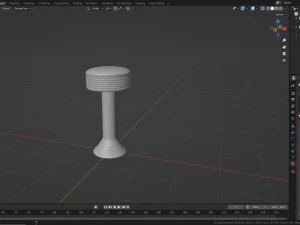 Taburete de bar retro 1 Modelo 3D
