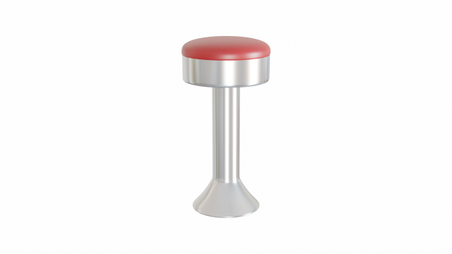 Retro Bar Stool 2 Modelo 3D .c4d .max .obj .3ds .fbx .stl .blend 