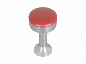 Retro Bar Stool 2 Modelo 3D
