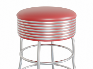 Retro Bar Stool 3 Modelo 3D