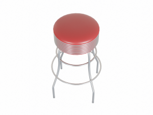 Retro Bar Stool 3 Modelo 3D