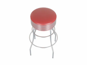 Taburete de bar retro 3 Modelo 3D