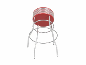 Taburete de bar retro 3 Modelo 3D
