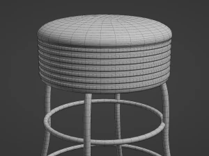 Taburete de bar retro 3 Modelo 3D
