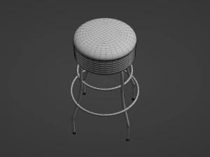 Taburete de bar retro 3 Modelo 3D