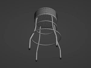 Taburete de bar retro 3 Modelo 3D