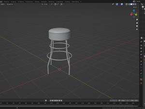 Retro Bar Stool 3 Modelo 3D
