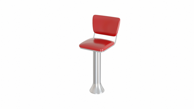 Retro Bar Stool 4 Modelo 3D .c4d .max .obj .3ds .fbx .stl .blend 