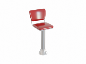 Retro Bar Stool 4 Modelo 3D