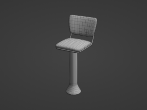 Retro Bar Stool 4 Modelo 3D