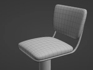 रेट्रो बार स्टूल 4 3D मॉडल