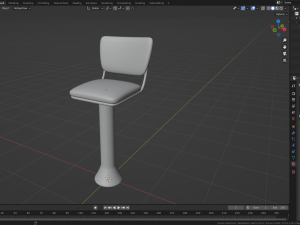 Retro Bar Stool 4 Modelo 3D
