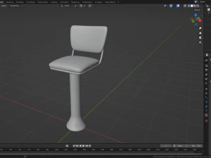 रेट्रो बार स्टूल 4 3D मॉडल