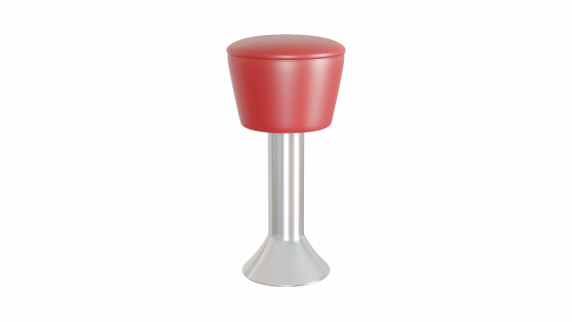 Retro Bar Stool 5 3D मॉडल .c4d .max .obj .3ds .fbx .stl .blend 