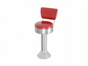 Retro Bar Stool 6 3D Model