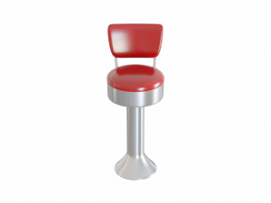 Retro Bar Stool 6 3D Model