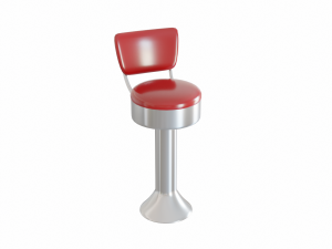 Retro Bar Stool 6 3D Model