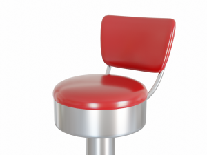 Retro Bar Stool 6 3D Model
