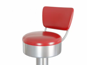 Taburete de bar retro 6 Modelo 3D