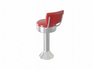 Retro Bar Stool 6 3D Model