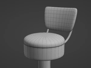 Taburete de bar retro 6 Modelo 3D
