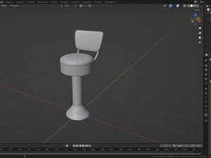 Retro Bar Stool 6 3D Model