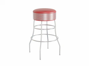 Retro Bar Stool Collection 3D Model