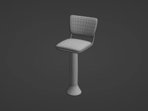 Retro Bar Stool Collection 3D Model
