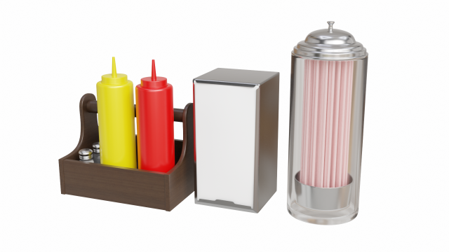 Condiment Collection 3D मॉडल .c4d .max .obj .3ds .fbx .stl .blend 
