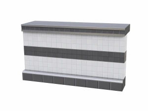 Retro Diner Counter Collection 3D Model