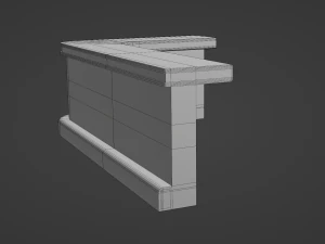 Retro Diner Counter Collection 3D Model