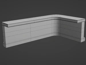 Retro Diner Counter Collection 3D Model