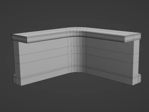 Retro Diner Counter Collection 3D Model