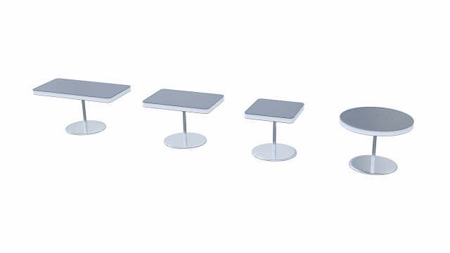 Retro Diner Table Collection Modelo 3D .c4d .max .obj .3ds .fbx .stl .blend 