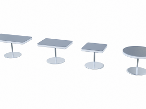 Retro Diner Table Collection Modelo 3D